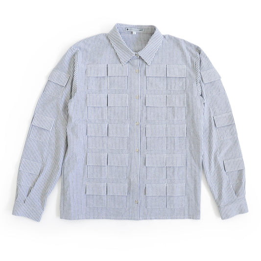 MULTI-POCKET BUTTON-UP SHIRT